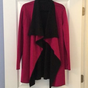 Reversible black and pink sweater